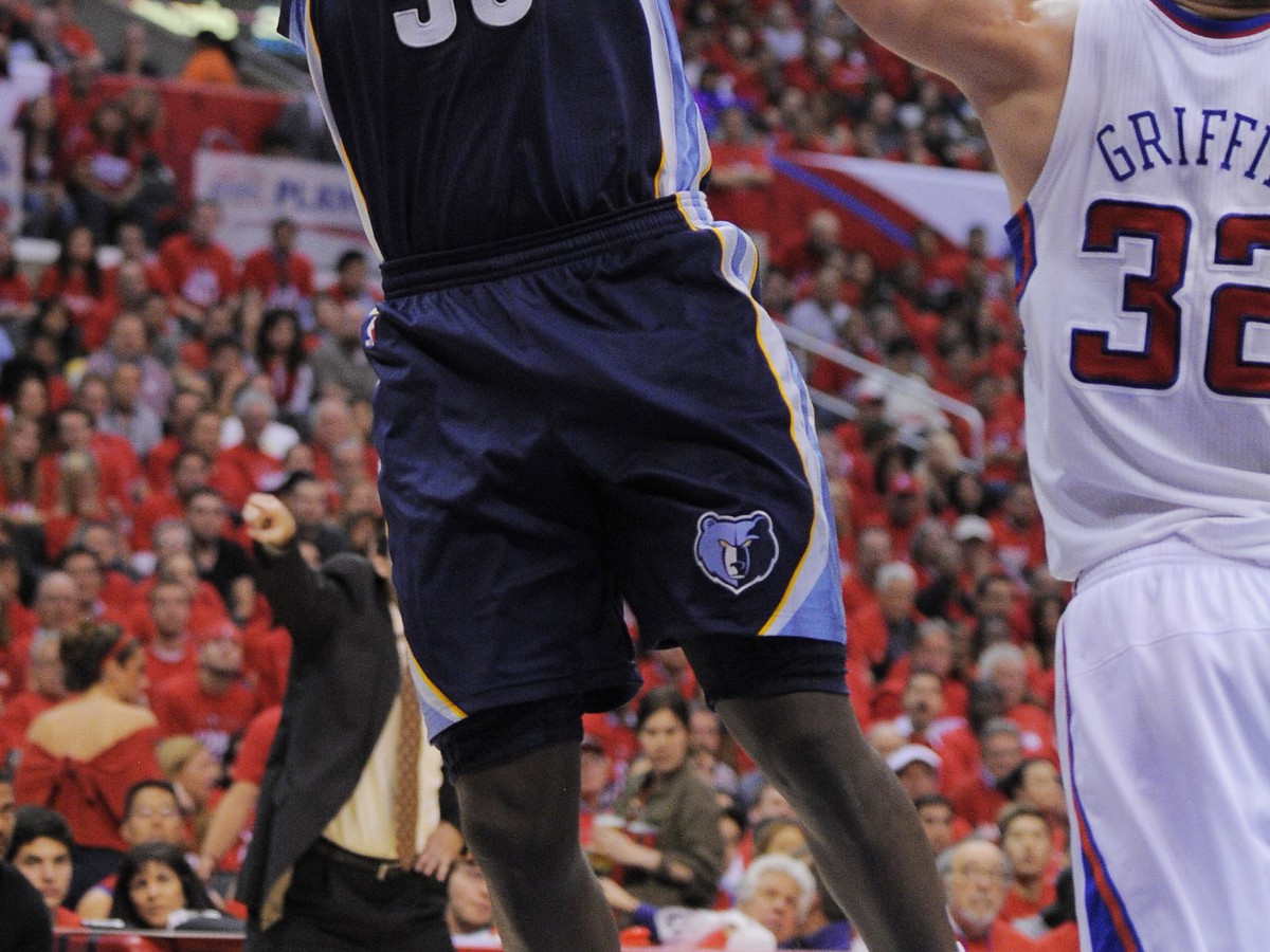 Memphis vs Clippers, na snímke Zach Randolph (vľavo) a Blake Griffin