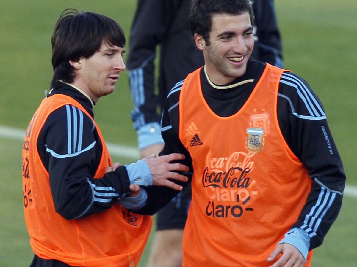Messi a Higuáin na tréningu