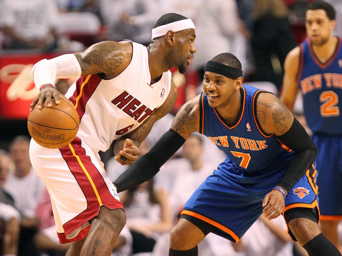 LeBron James a Carmelo Anthony