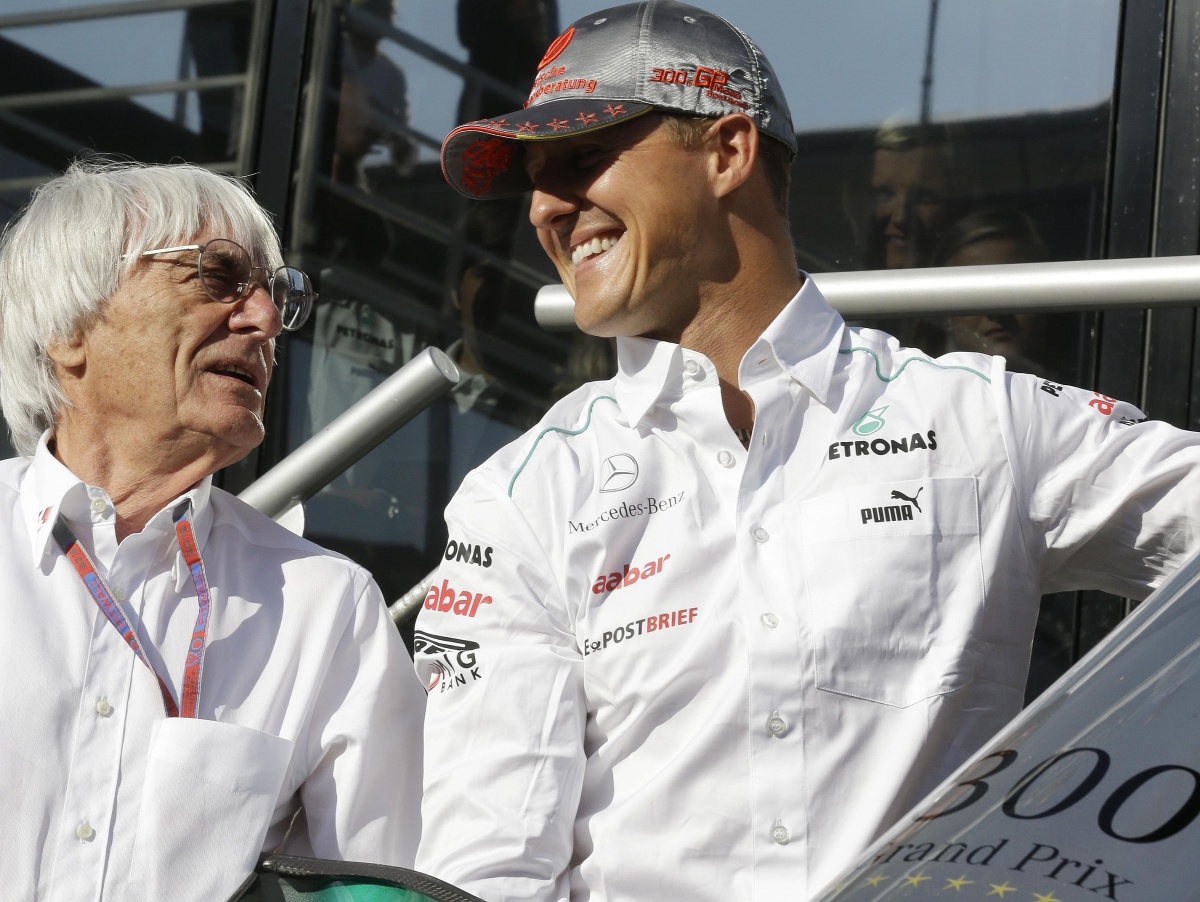 Bernie Ecclestone a Michael Schumacher