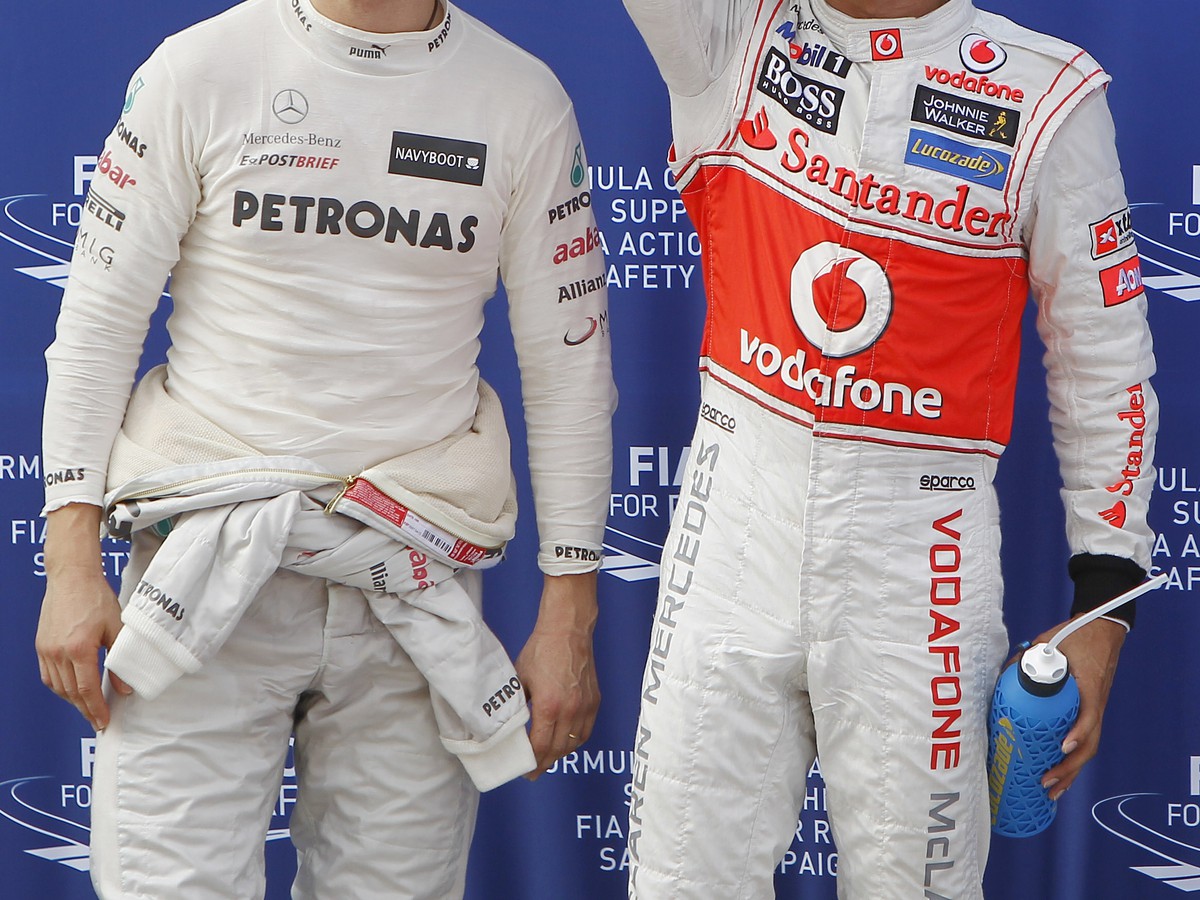 Michael Schumacher a Lewis Hamilton