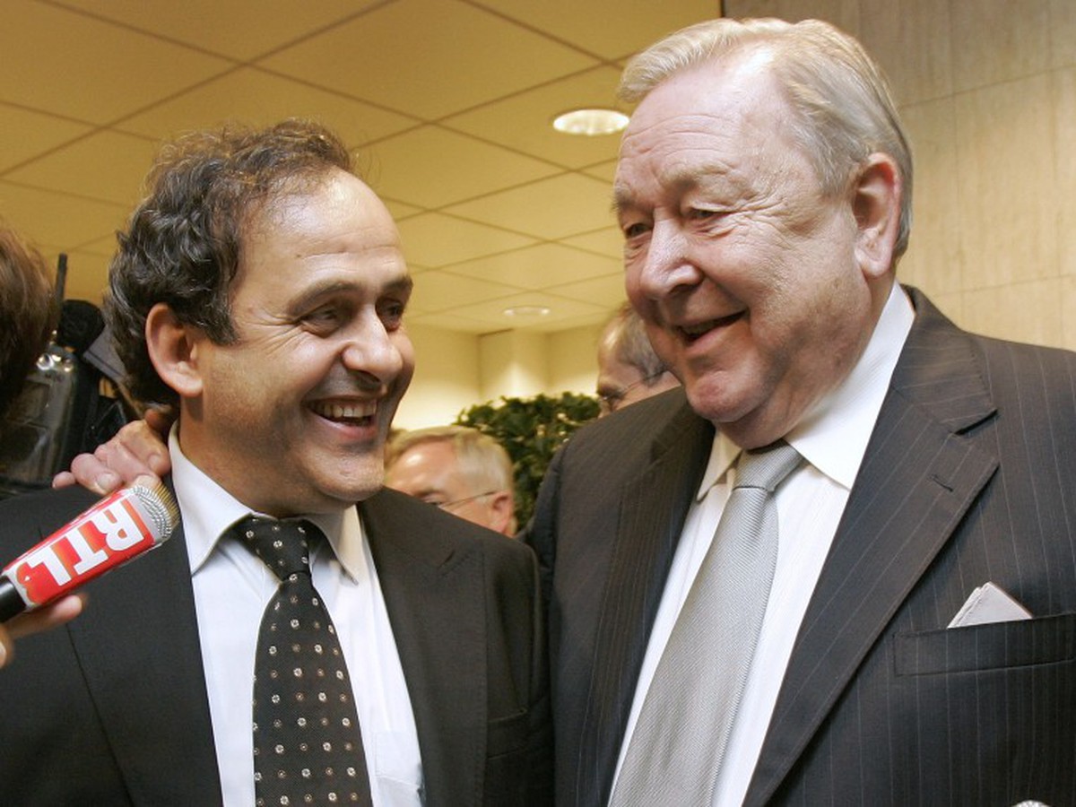 Michel Platini a Lennart Johansson