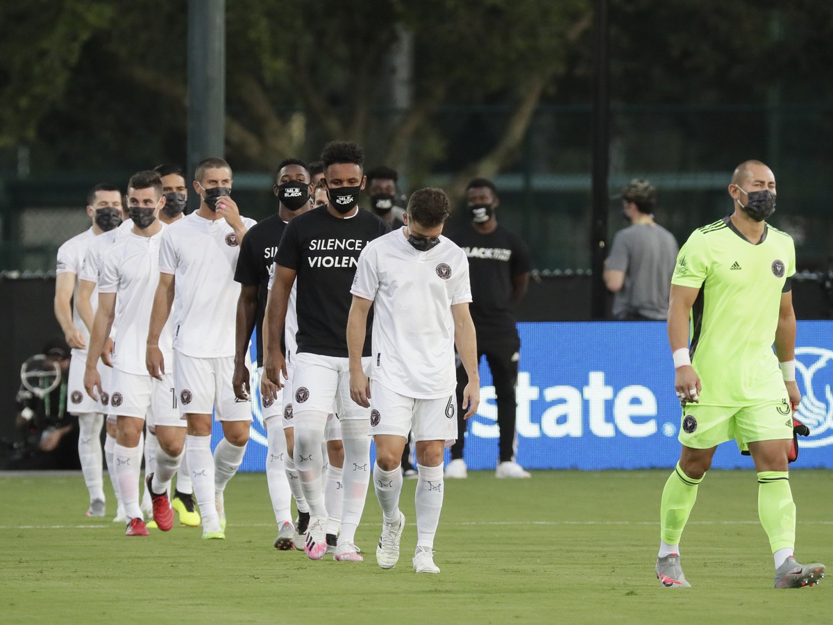 Mužstvo Inter Miami nastupuje na zápas proti Orlandu