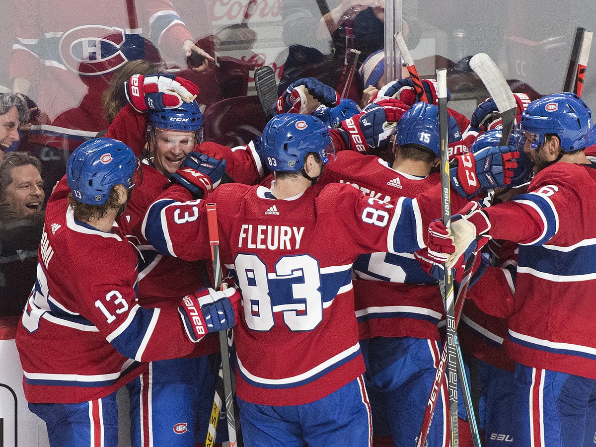 Radosť hráčov Montrealu Canadiens