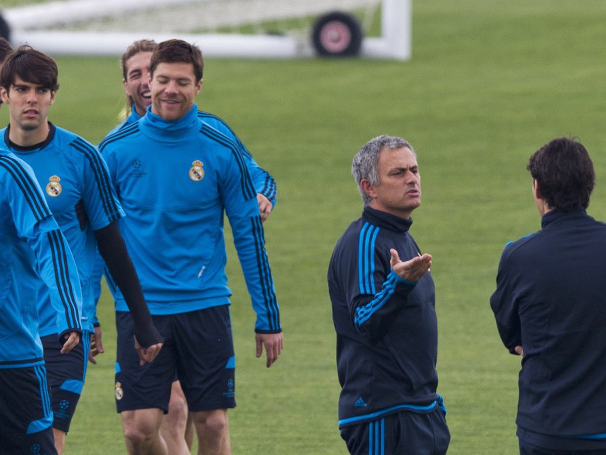 Mourinho s Karankom na tréningu