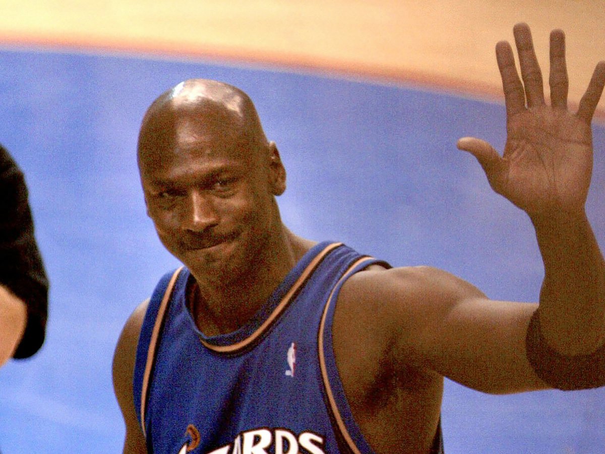 Michael Jordan v drese Washingtonu Wizards