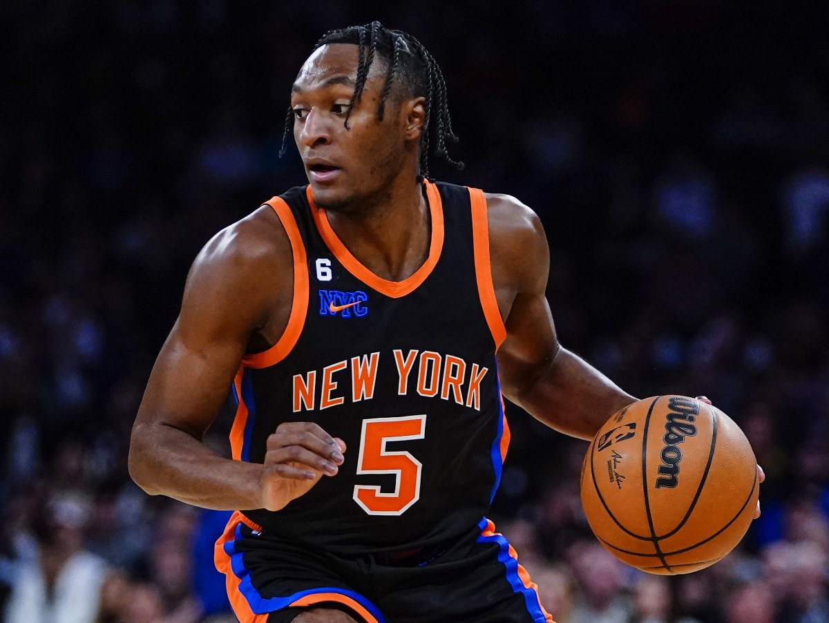 Basketbalista New Yorku Knicks Immanuel Quickley