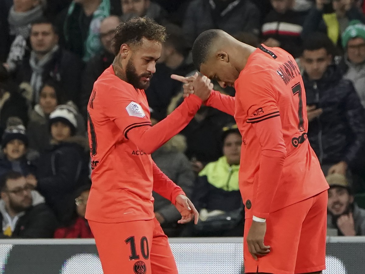 Neymar a Kylian Mbappé