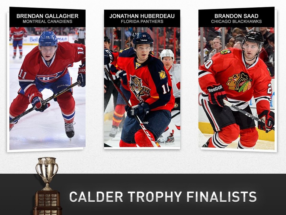 Adepti na Calder Trophy: Brendan Gallagher (Montreal), Jonathan Huberdeau (Florida) a Brandon Saad (Chicago)