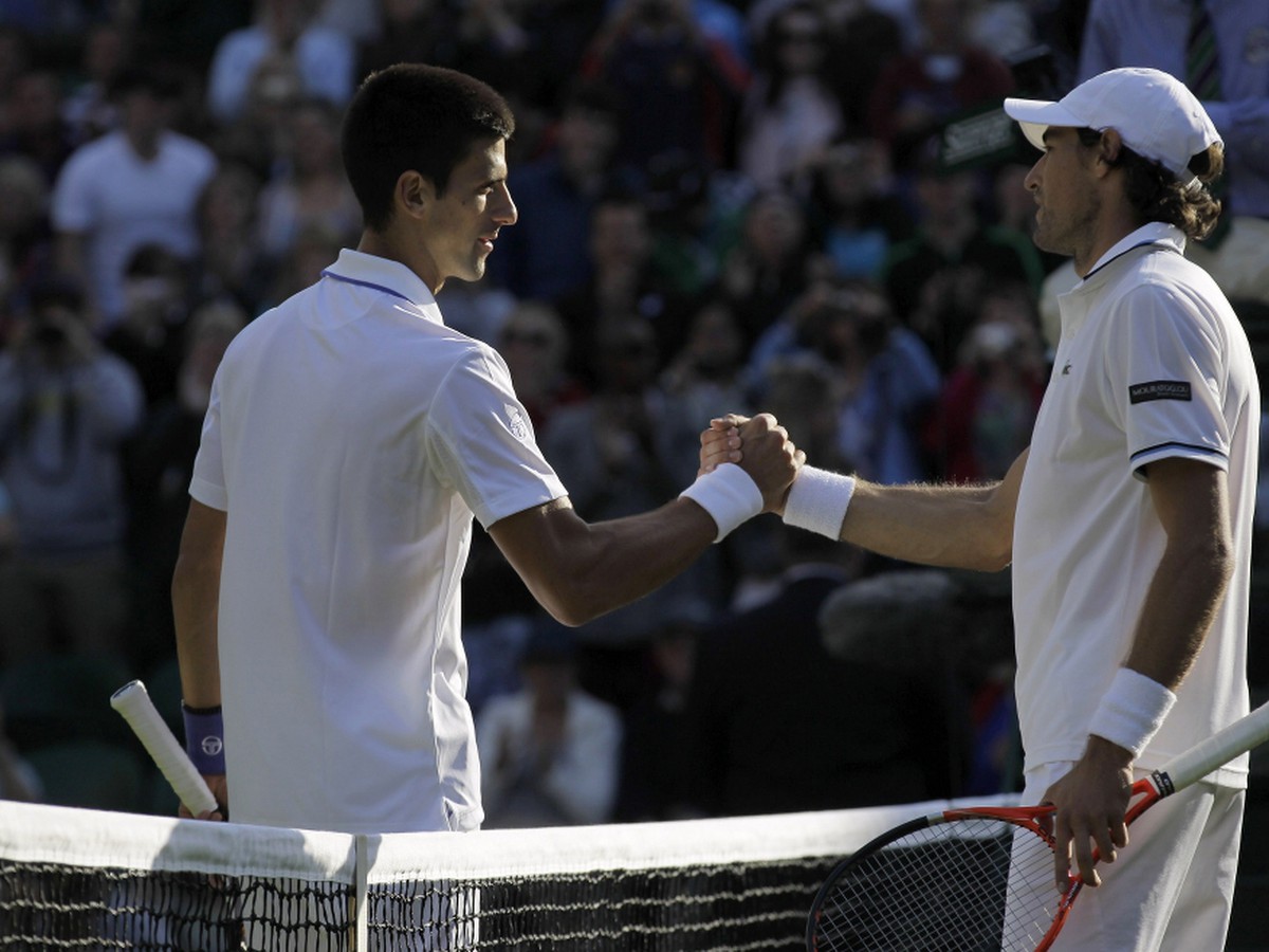 Novak Djokovič a Jeremy Chardy 