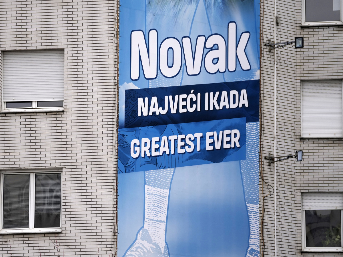 Billboard na podporu Novaka Djokoviča
