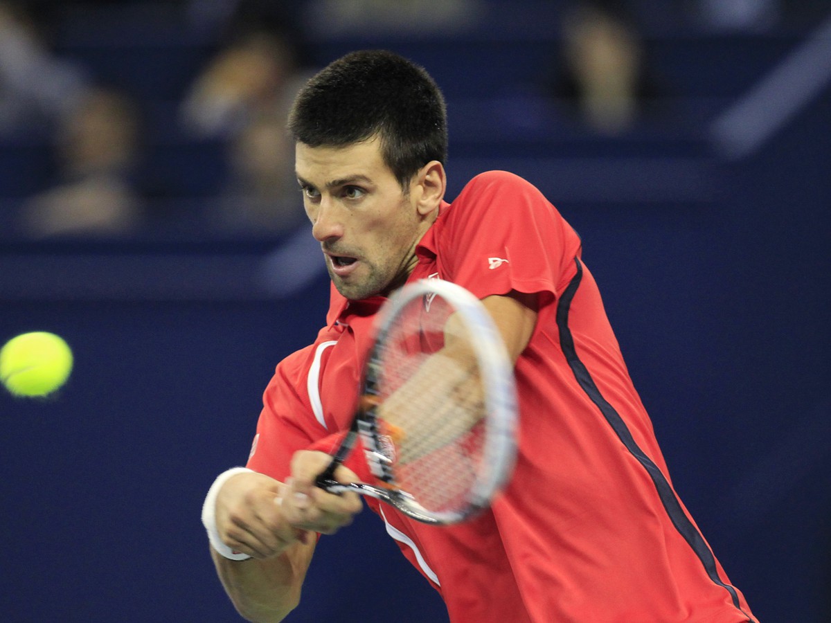 Novak Djokovič v semifinálovom súboji s Berdychom