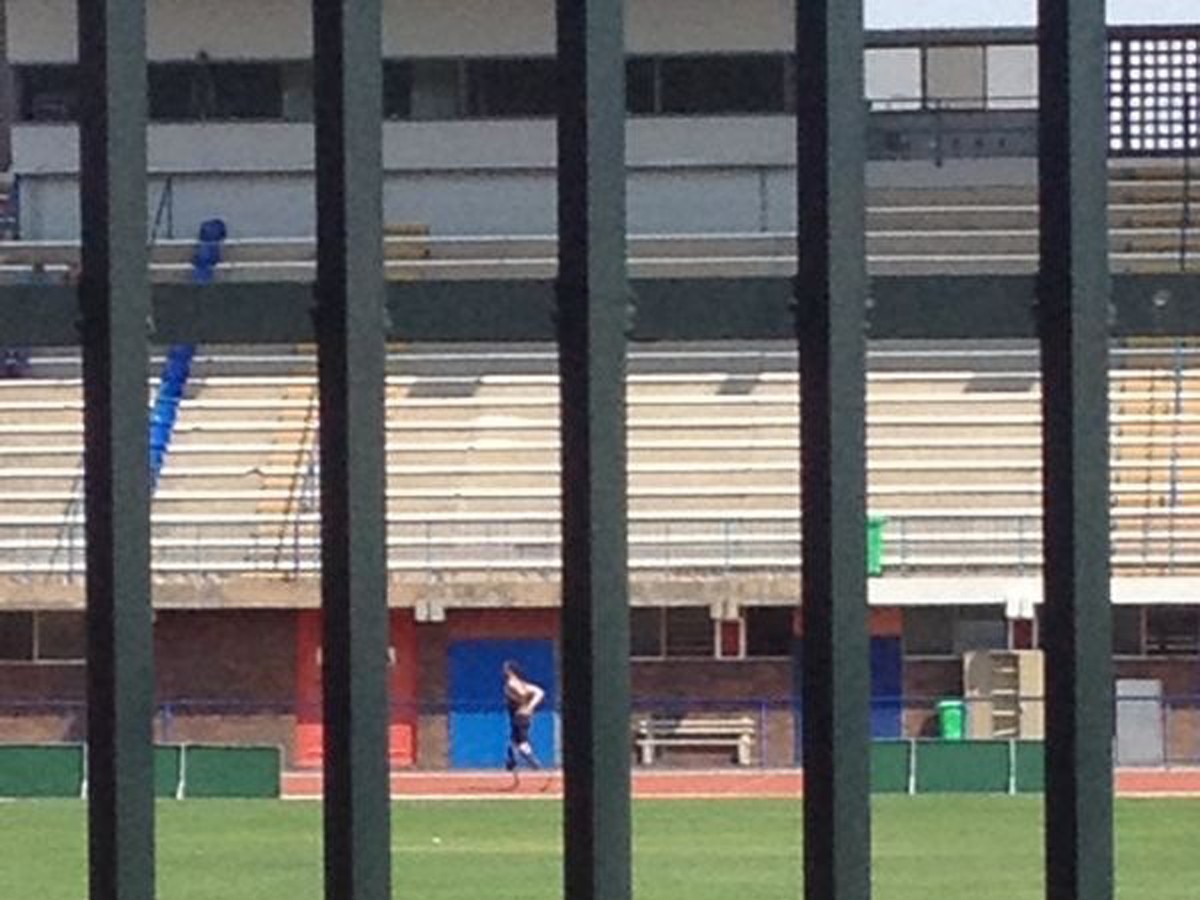 Oscar Pistorius trénoval na trati univerzity v Prétorii