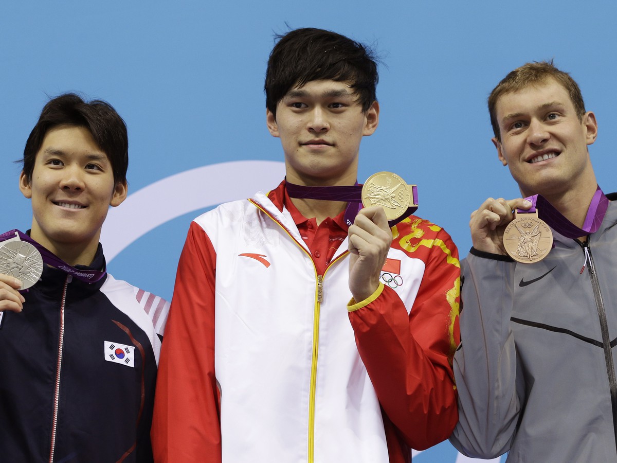Park Tae-hwan, Jang Sun a Peter Vanderkaay