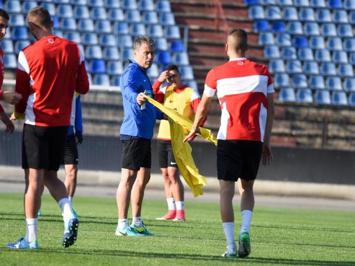 Pavel Hapal pri tréningu slovenského národného tímu U21