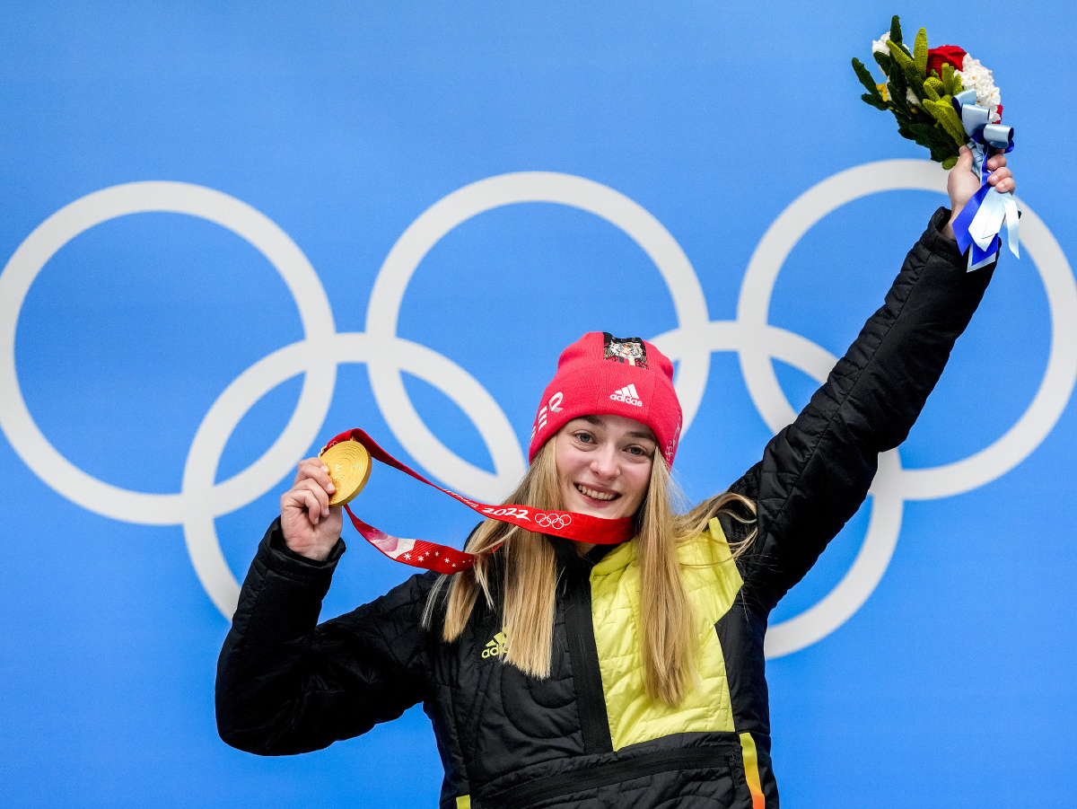 Nemecká skeletonistka Hannah Neiseová triumfovala na ZOH 2022 v Pekingu v súťaži žien