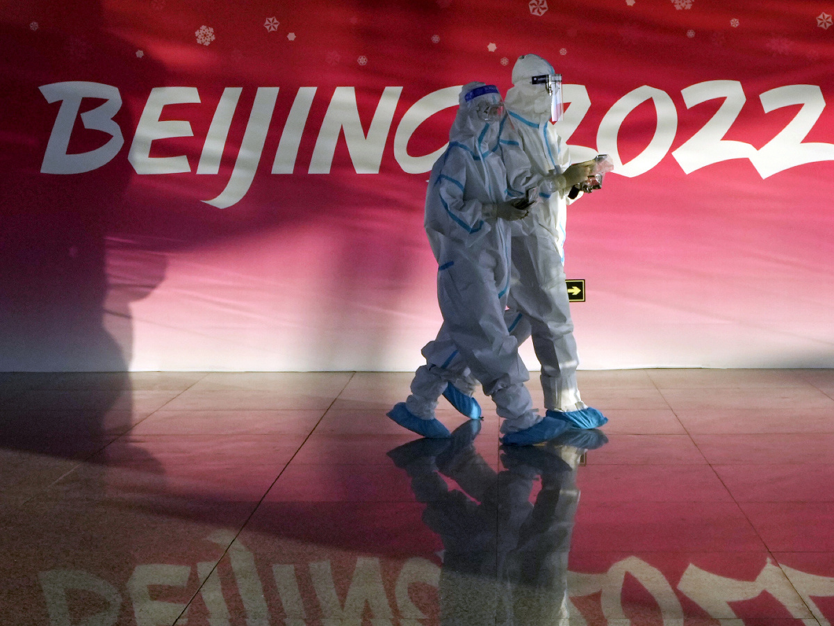 Zdravotníci v Pekingu pred ZOH 2022
