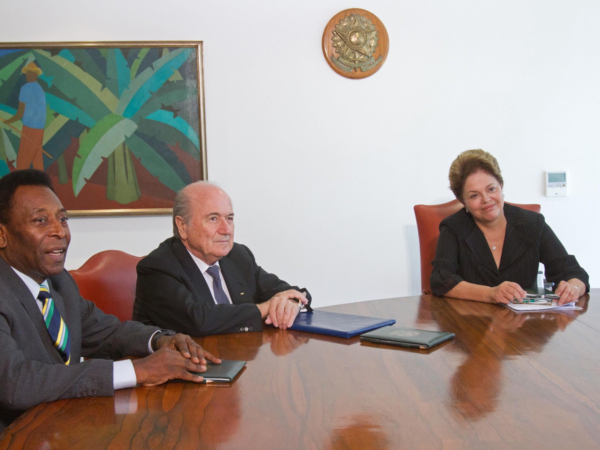 Pelé, Sepp Blatter a prezidentka Dilma Roussef