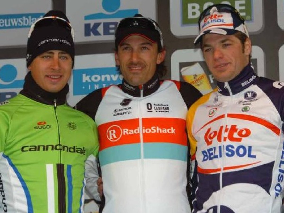 Peter Sagan, Fabian Cancellara a Jürgen Roelandts