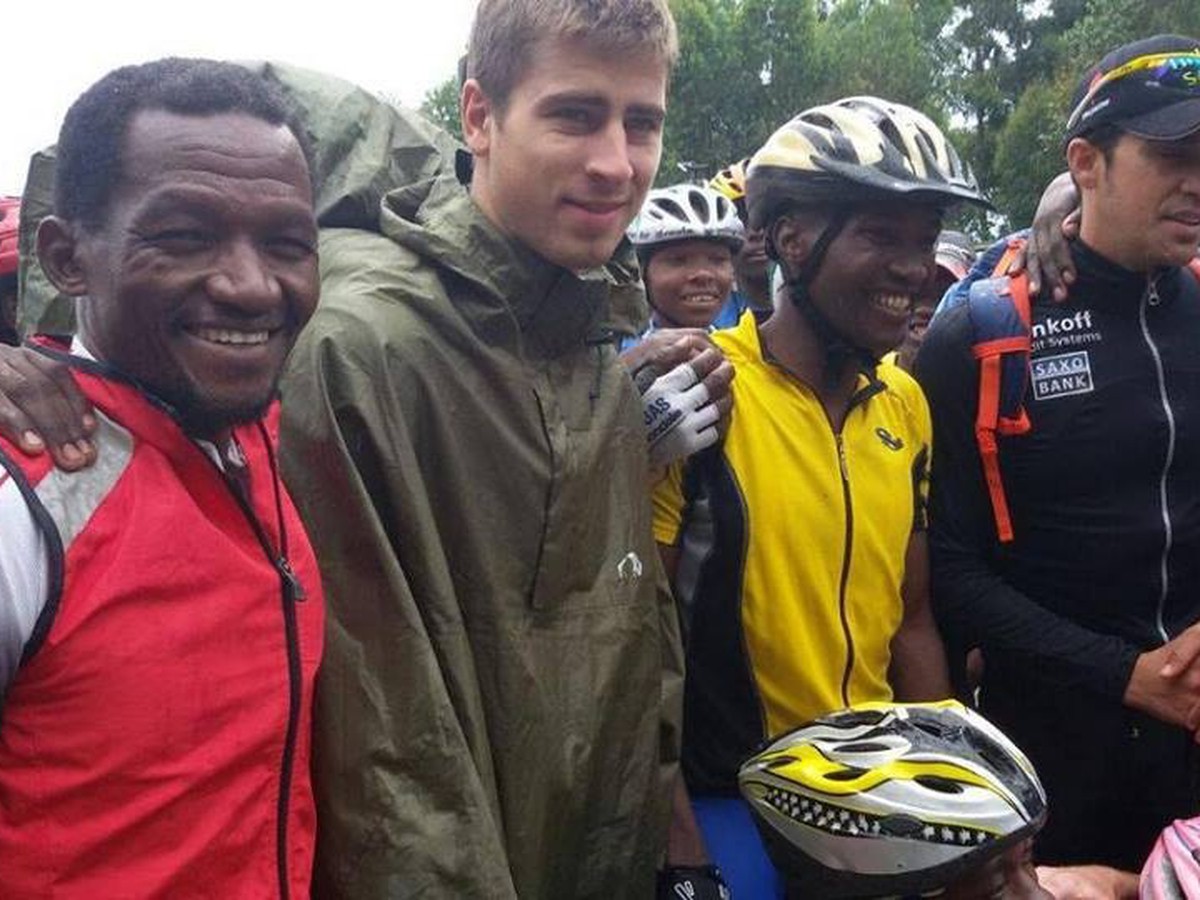 Peter Sagan počas výstupu na Kilimandžáro