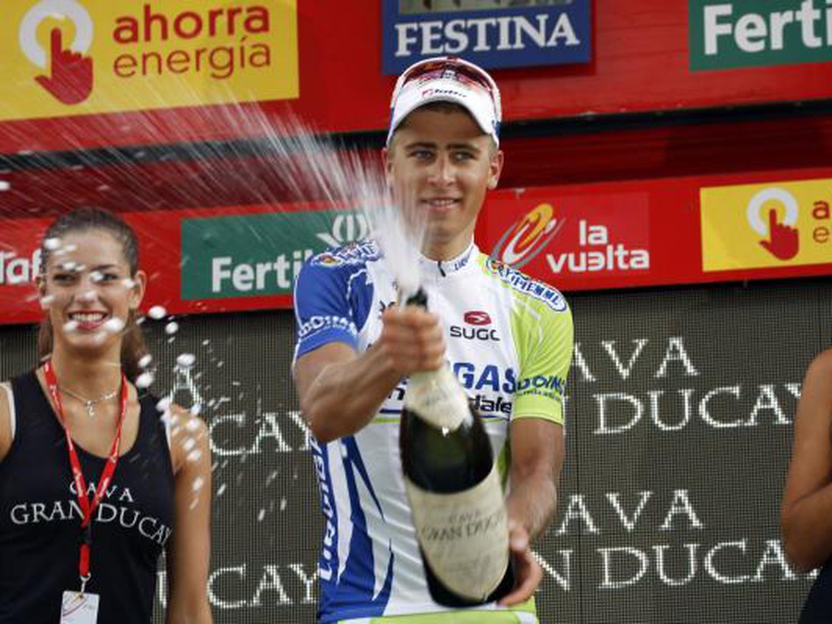 Peter Sagan na pódiu po 12. etape