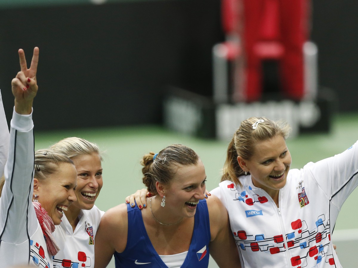 Petra Kvitová, Lucie Hradecká, Andrea Hlaváčková a Lucie Šafářová