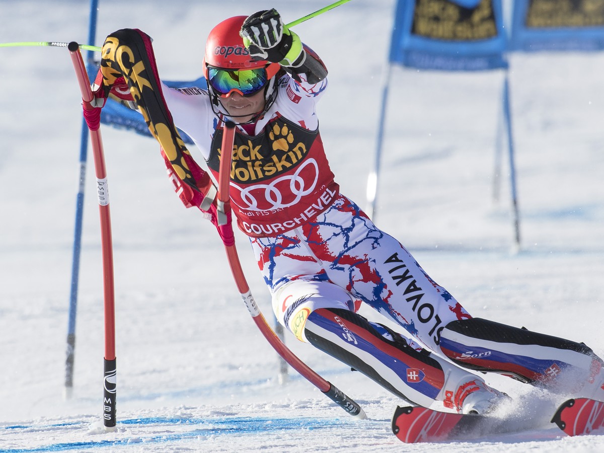 Petra Vlhová počas kvalifikácie paralelného slalomu žien alpského Svetového pohára vo francúzskom Courcheveli
