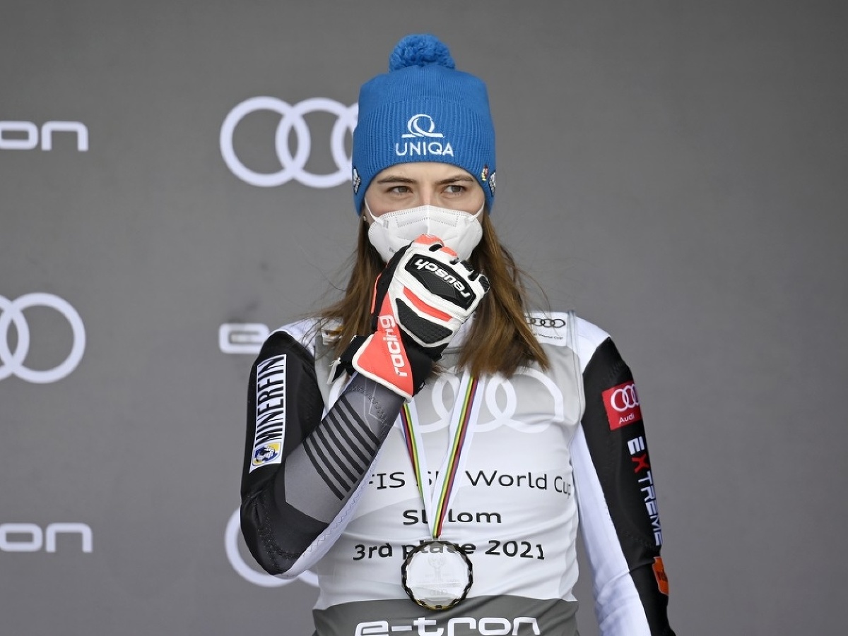 Petra Vlhová obsadilo v slalom SP konečné 3. miesto