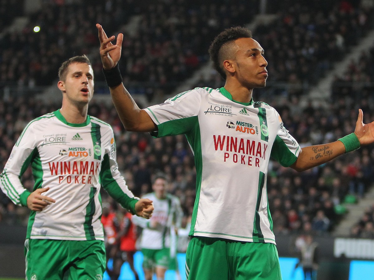 Aubameyang v drese Saint Etienne