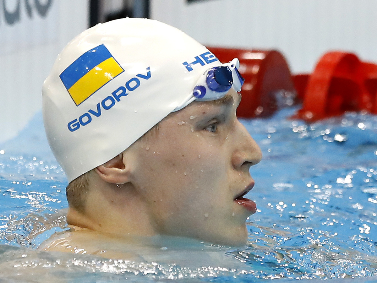 Ukrajinský plavec Andrij Govorov 