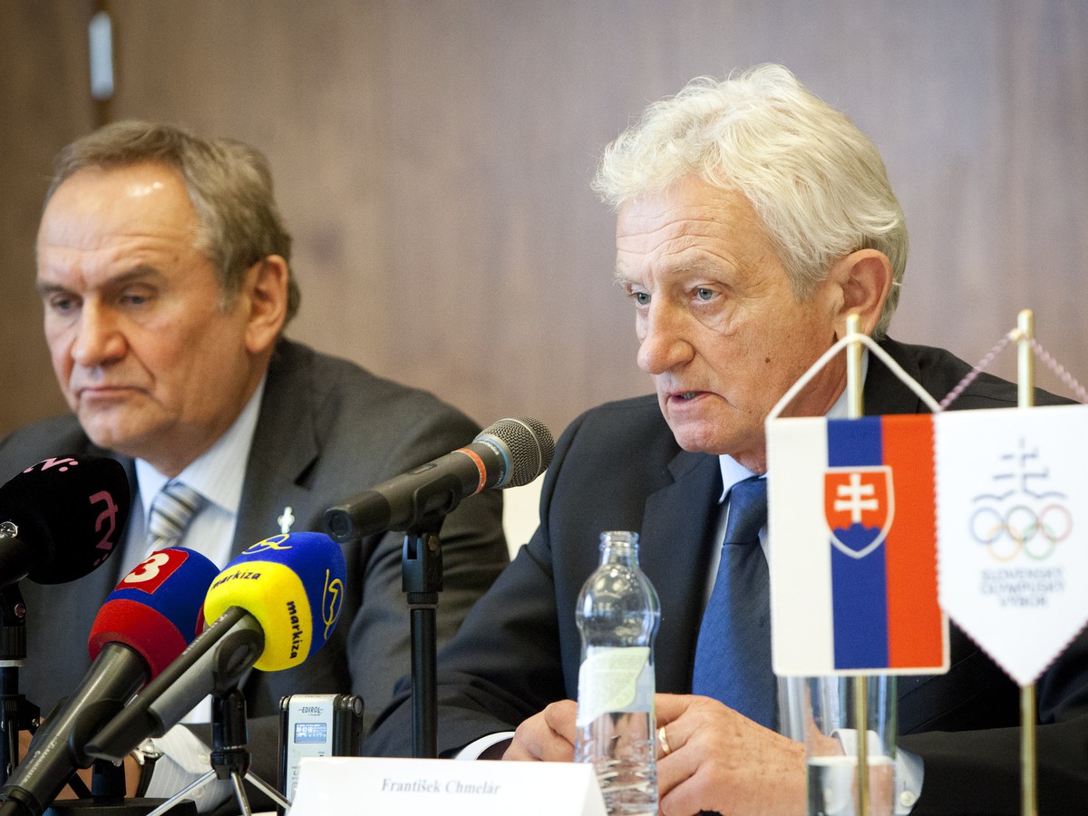 Prezident SOV František Chmelár a prezident Poľského olympijského výboru Andrzej Kraśnicki 