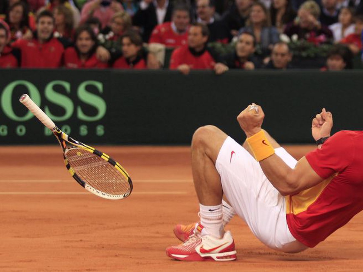 Rafael Nadal po poslednej loptičke
