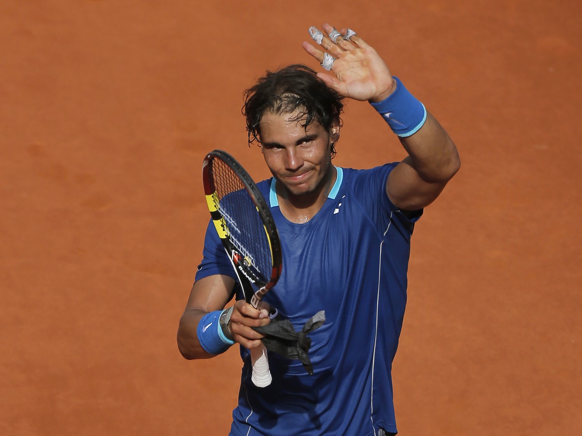 Rafael Nadal po triumfe nad Nišikorim