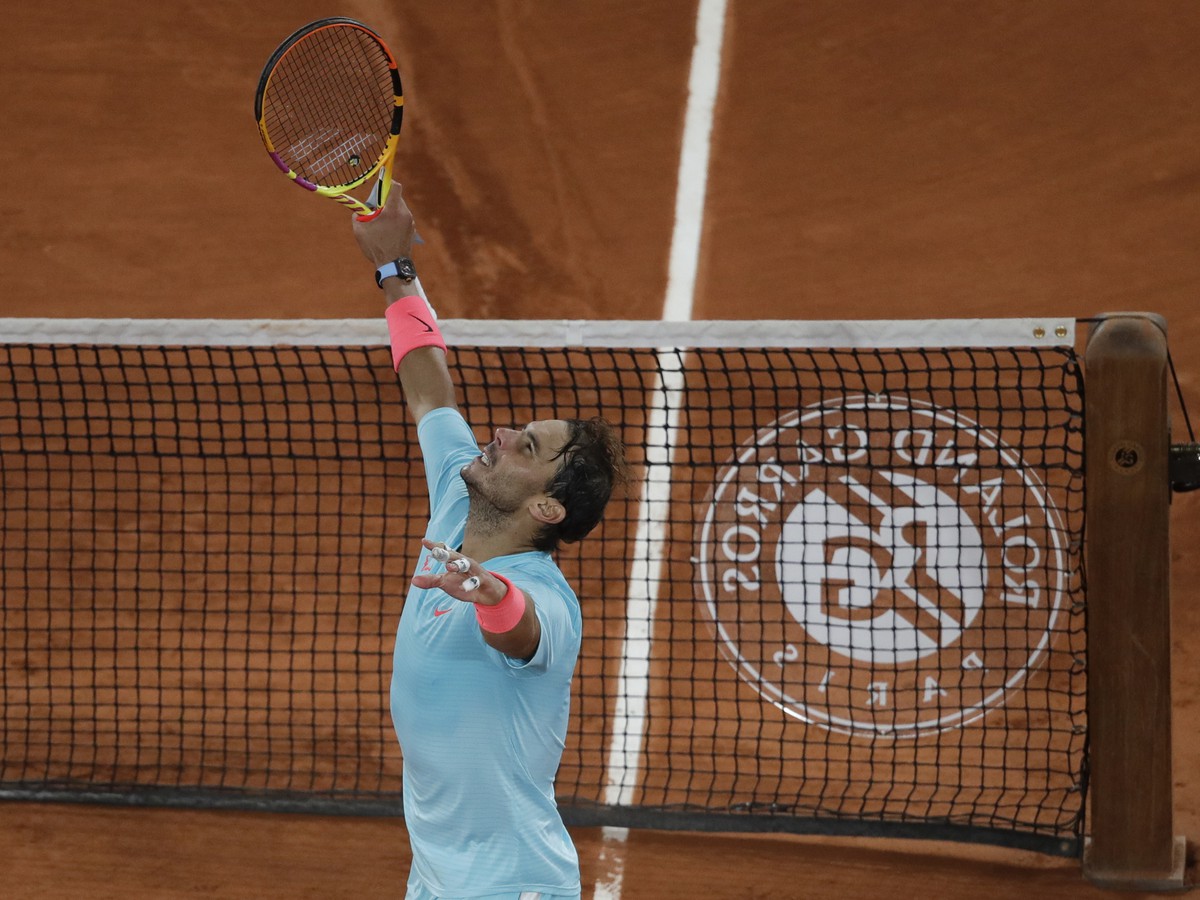 Radosť Rafaela Nadala po postupe do semifinále Roland Garros 