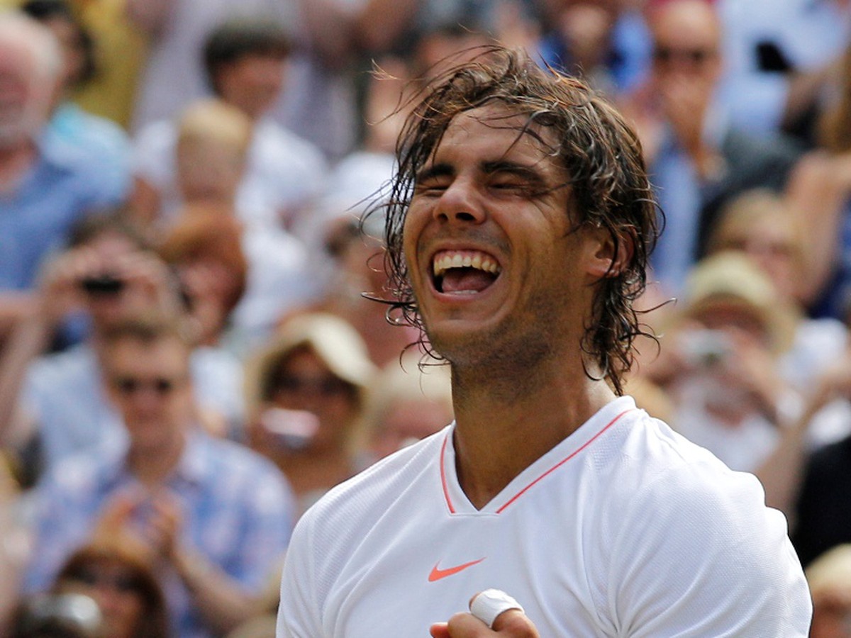 Rafael Nadal sa teší z triumfu na Wimbledone