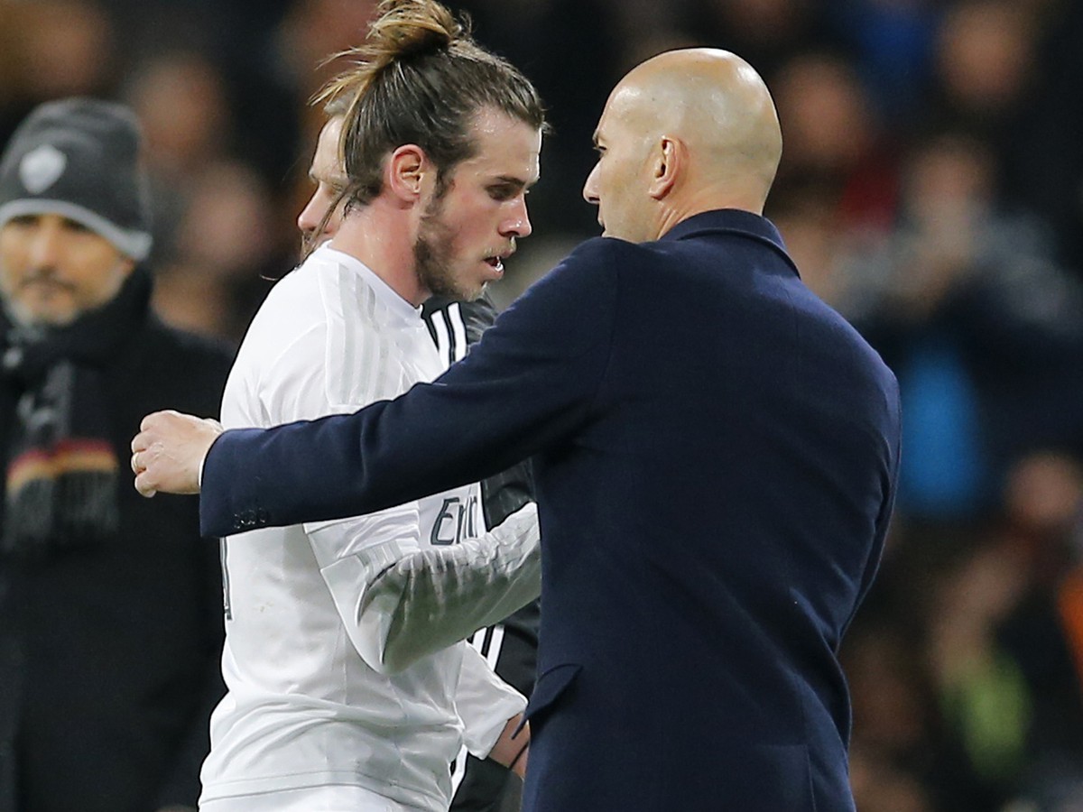 Gareth Bale a Zinedine Zidane
