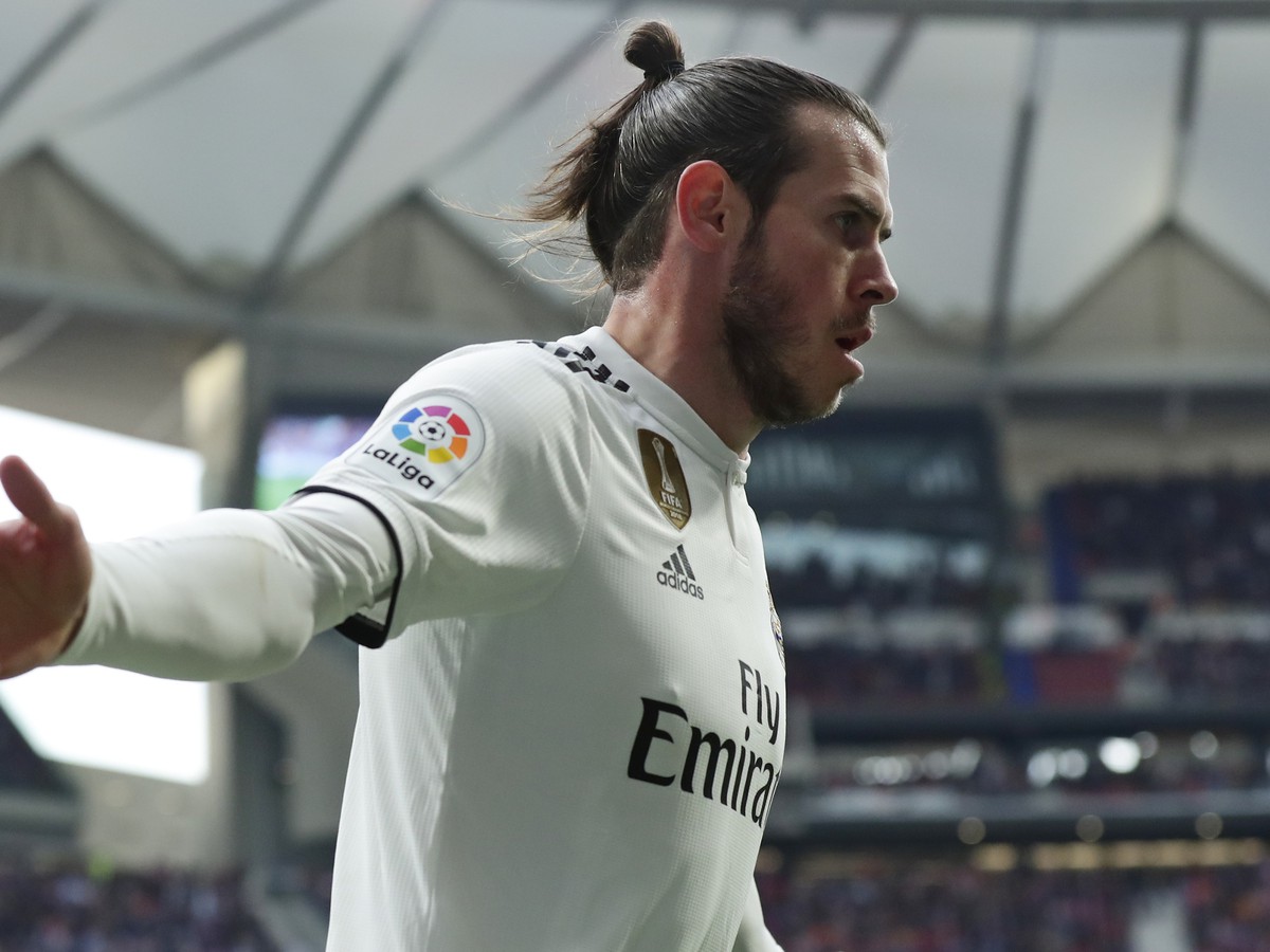 Gareth Bale v mestskom derby proti Atléticu Madrid