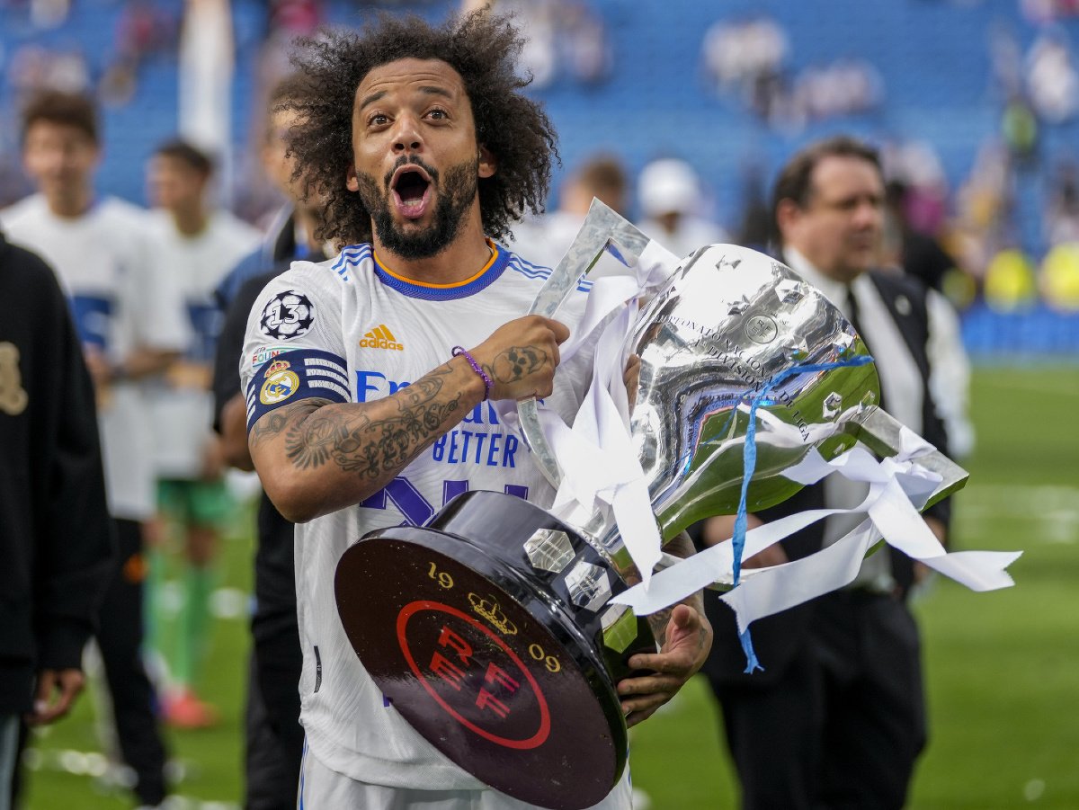 Marcelo oslavuje zisk španielskeho titulu 