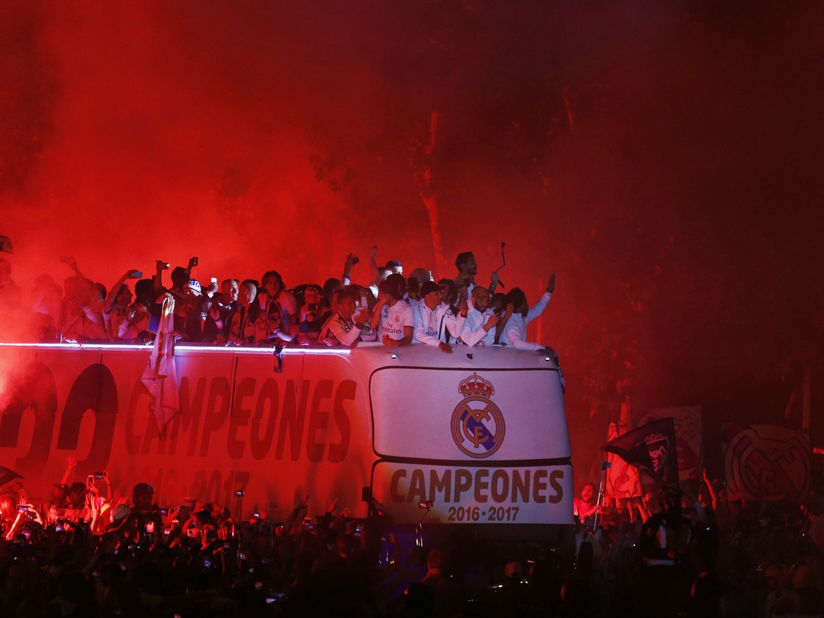 Real oslavuje ligový titul v uliciach Madridu