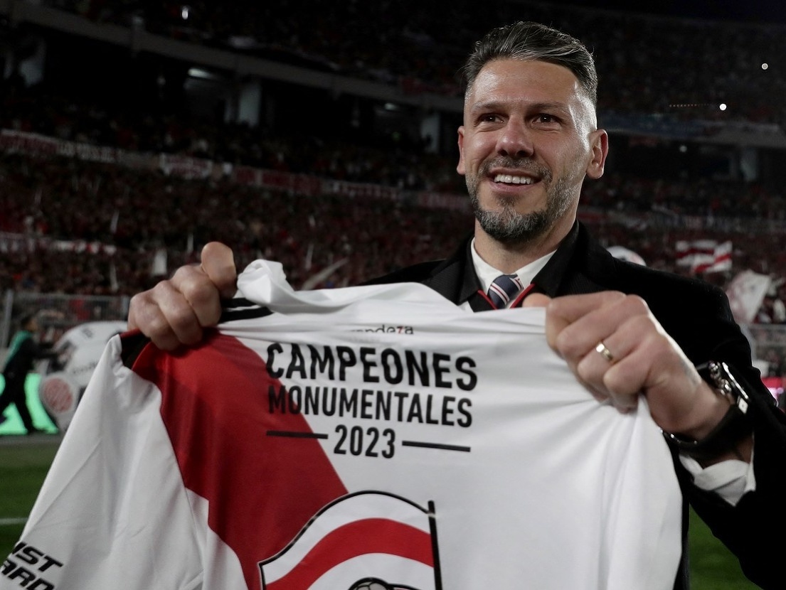 Martín Demichelis oslavuje ligový triumf s River Plate