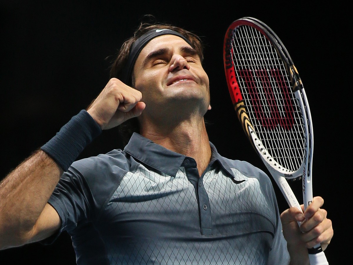 Roger Federer po víťazstve nad Del Portom na turnaji majstrov