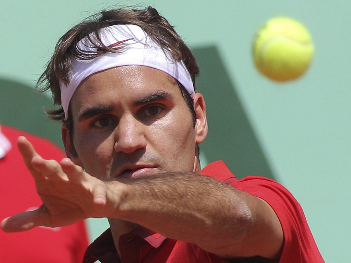 Roger Federer v súboji s Wawrinkom