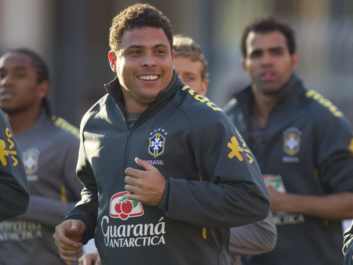 Ronaldo na tréningu pred posledným zápasom za Brazíliu