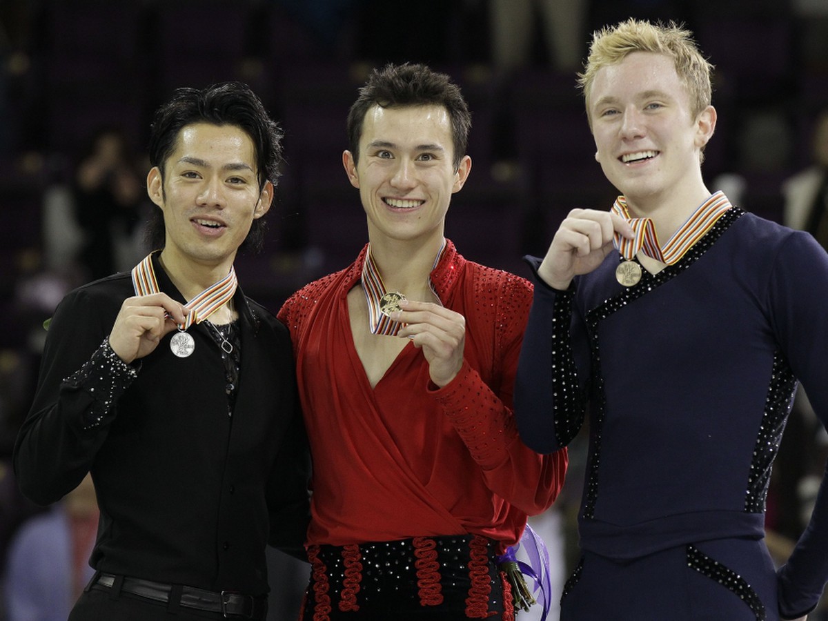Daisuke Takahashi, Patrick Chan a Ross Miner 