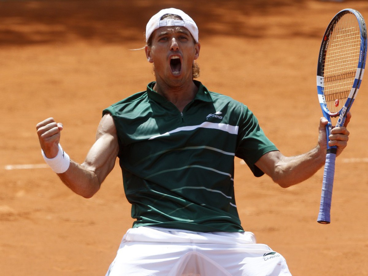 Ramirez-Hidalgo a jeho radosť po vyradení Chorváta Čiliča na tohtoročnom French Open (22.5.)