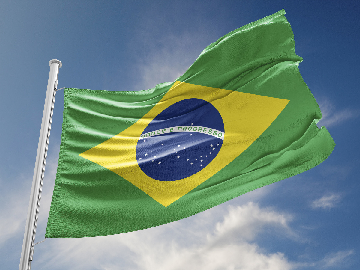 Brazílska vlajka - ilustračné foto