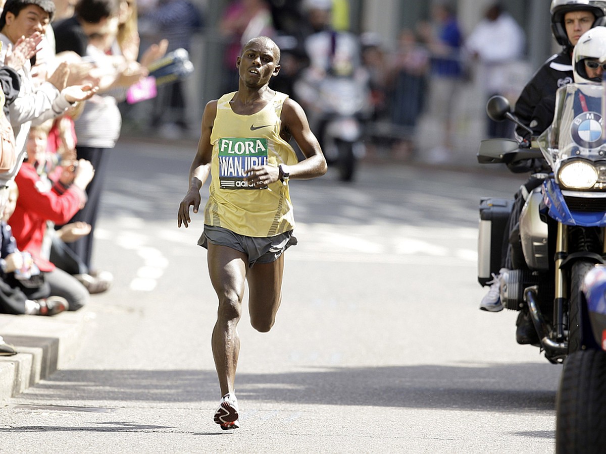  Olympijský šampión v maratóne Samuel Wanjiru