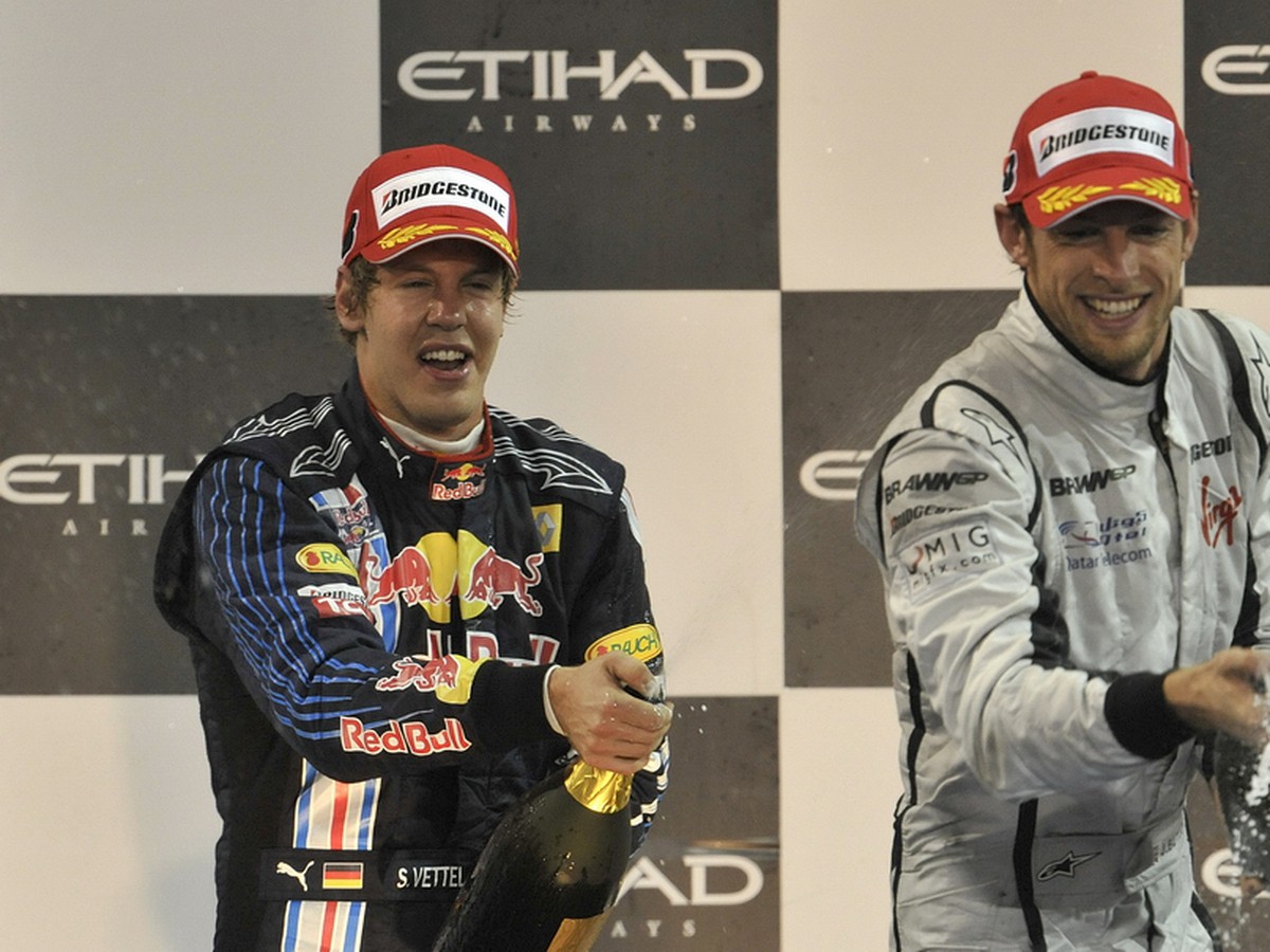 Sebastian Vettel a Jenson Button