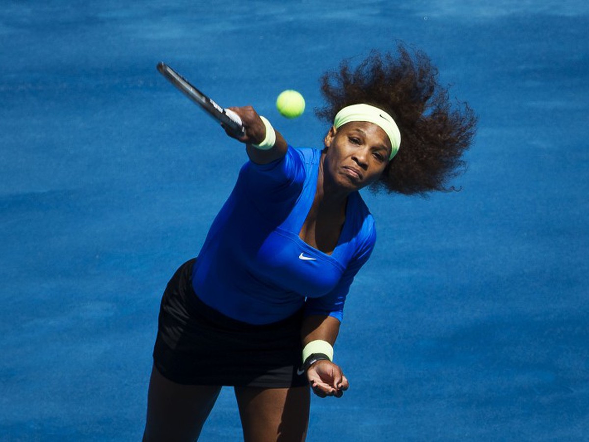Serena Williamsová na podaní