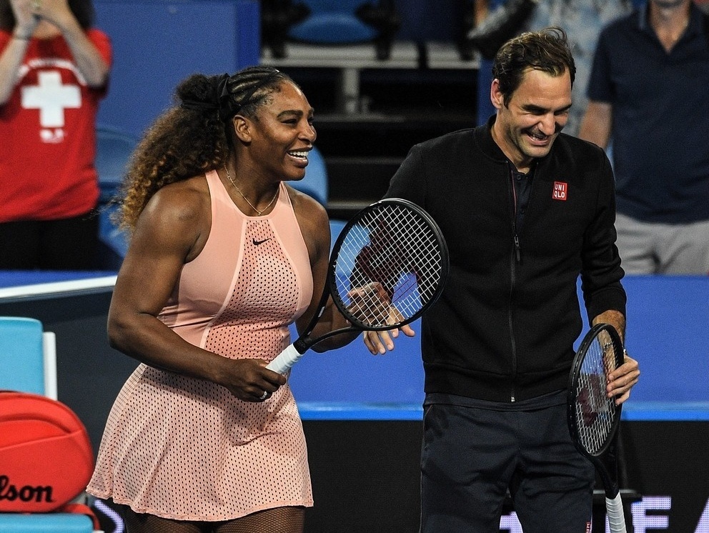 Serena Williamsová a Roger Federer 
